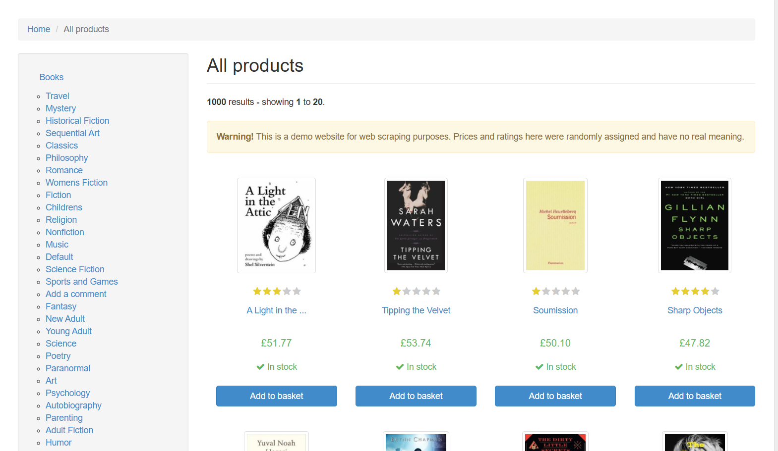 Before: website listings/pages